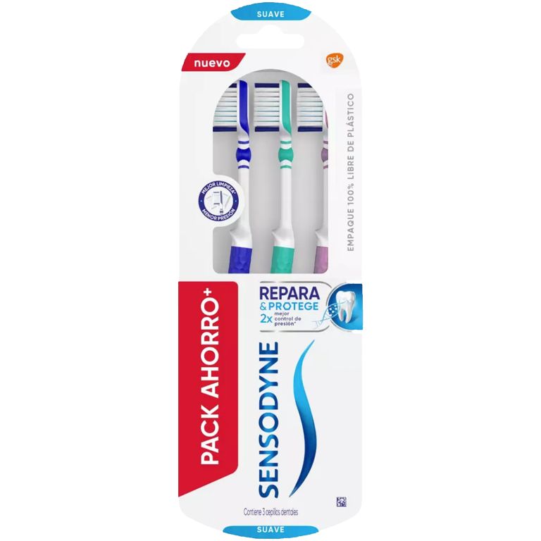 Pack Sensodyne Cepillo Dental Complete Protection Suave 3 un