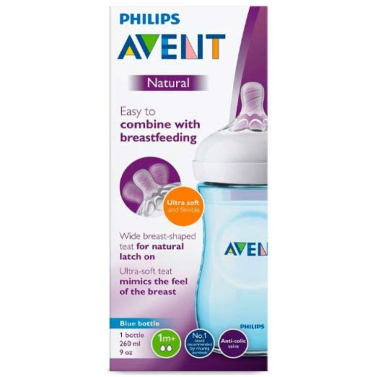 philips avent biberón natural color azul 260ml 1m+