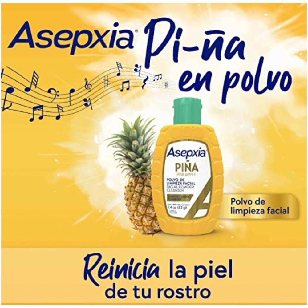 asepxia piña polvo limpiador facial 42 g