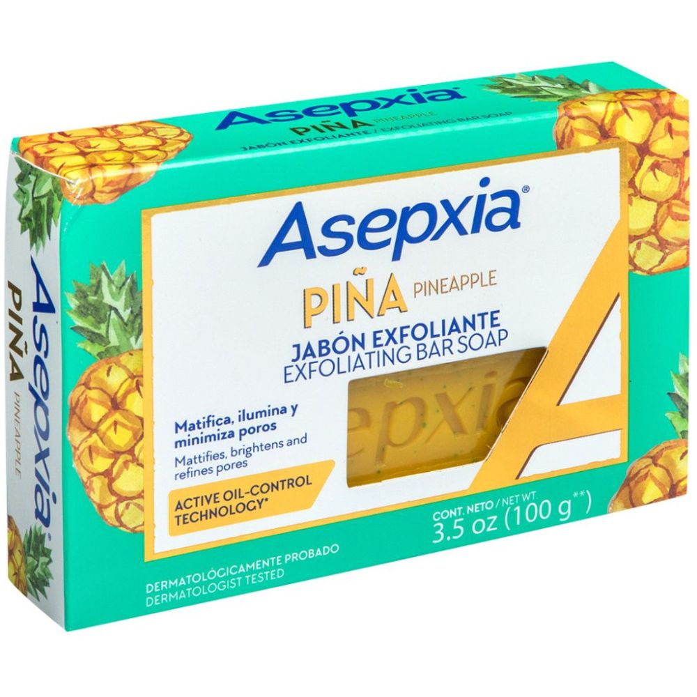 asepxia piña jabon exfoliante barra 100 g