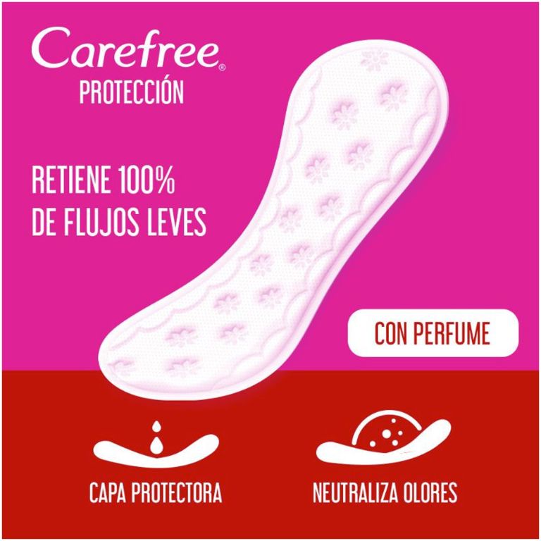 carefree protectores con perfume x100 un