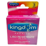 Kingdom Condones Premium Liso Resistente 3 unid