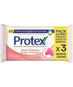 Protex Pack 03 Jabón en Barra Omega 90g C/u