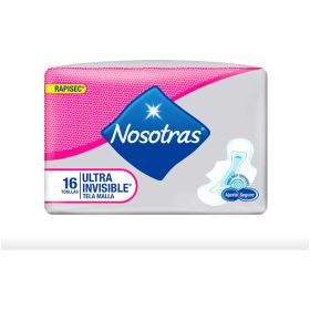 Toallas Nosotras Ultra Invisible Tela Malla 16 un