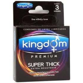 Kingdom Condones Premium Super Resistente 3 unid