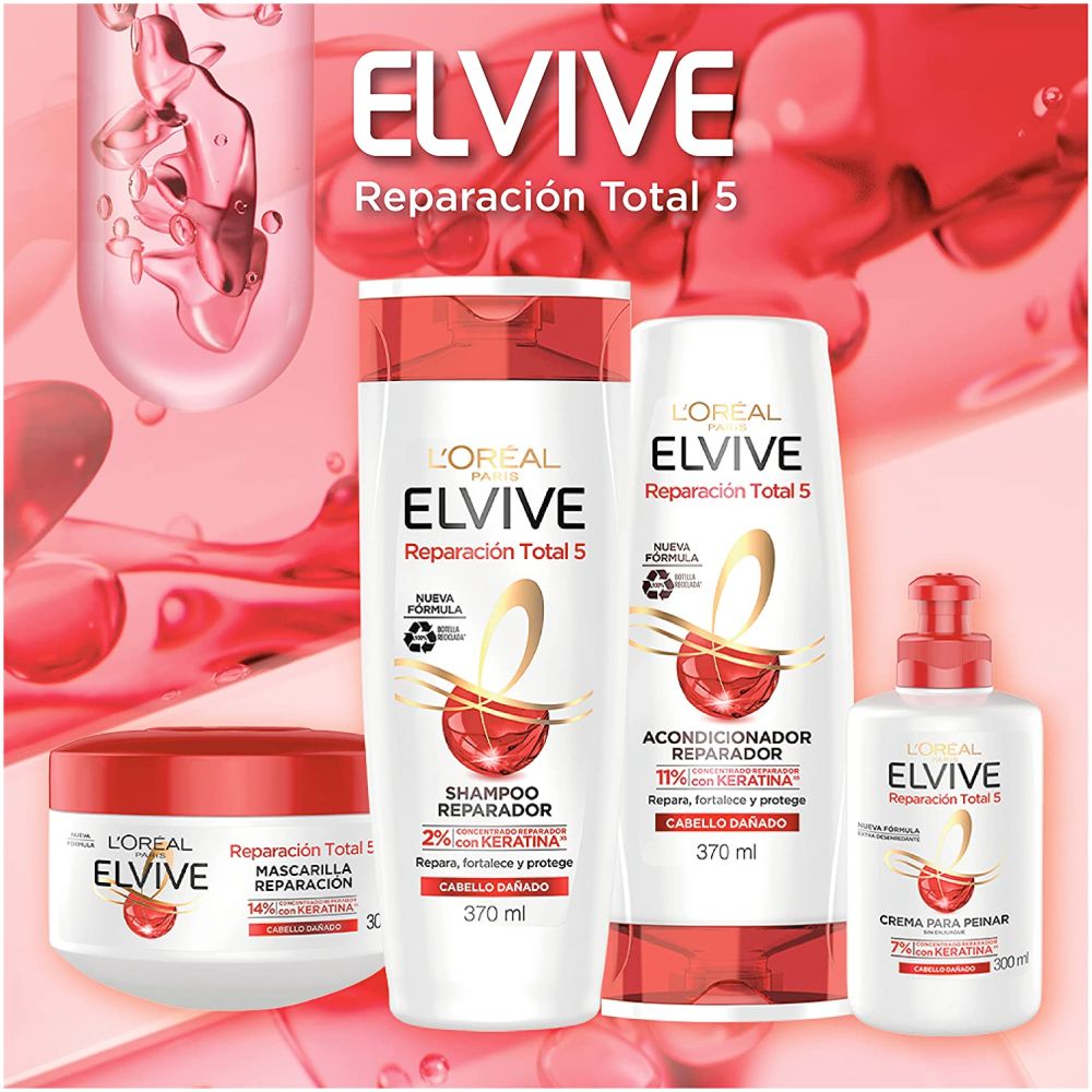 Loreal Elvive Reparación Total 5 Crema Para Peinar - Imagen 3