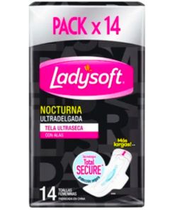 Ladysoft Toallas Femeninas Nocturas Ultradelgadas 14u