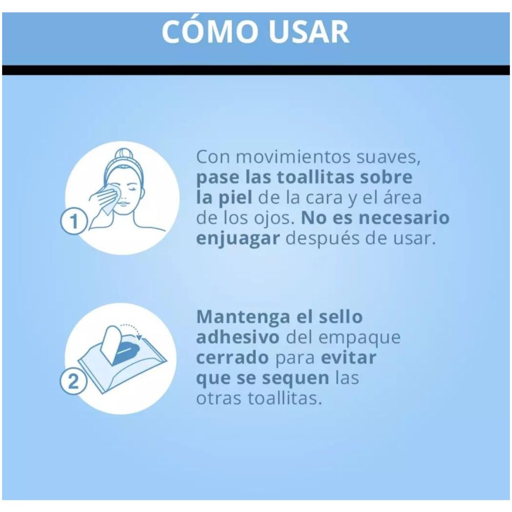 Toallitas Desmaquillantes Neutrogena Piel Sensible X 25 Un. - Imagen 2