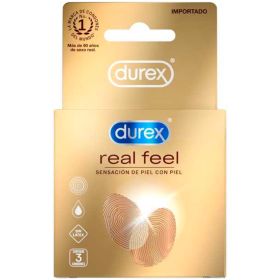 Durex Real Feel Condones Preservativos 3 unidades