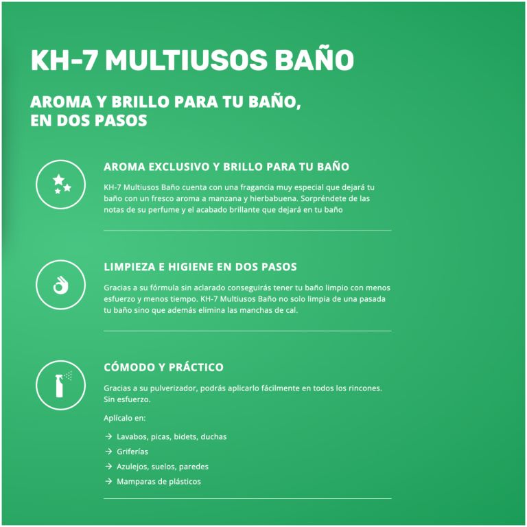 kh-7 limpiador de baños desinfectante pulverizador 750 ml