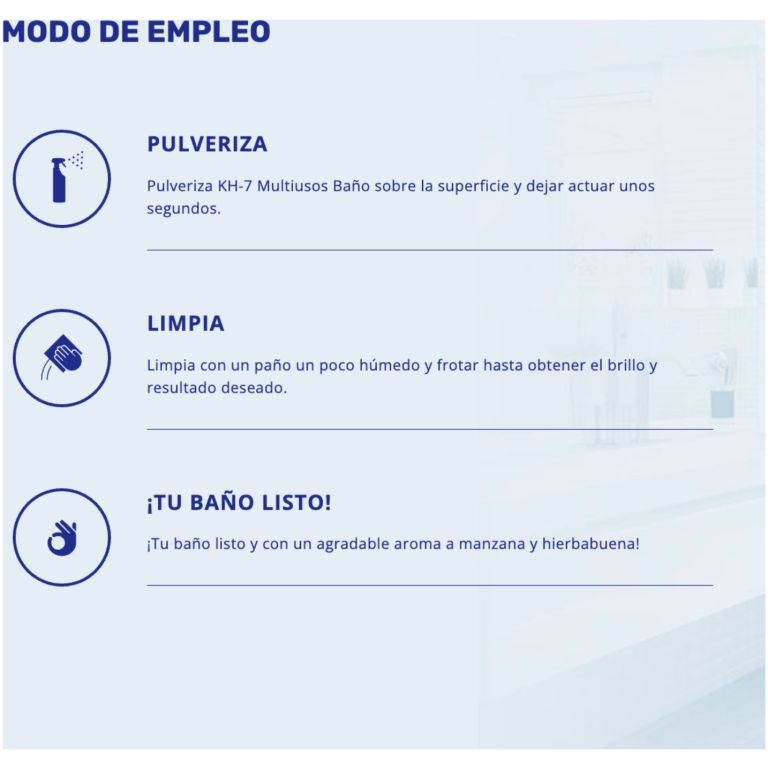kh-7 limpiador de baños desinfectante pulverizador 750 ml