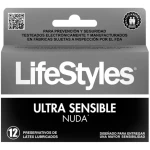 Lifestyles Ultra Sensible Nuda Condones Preservativos 12 un