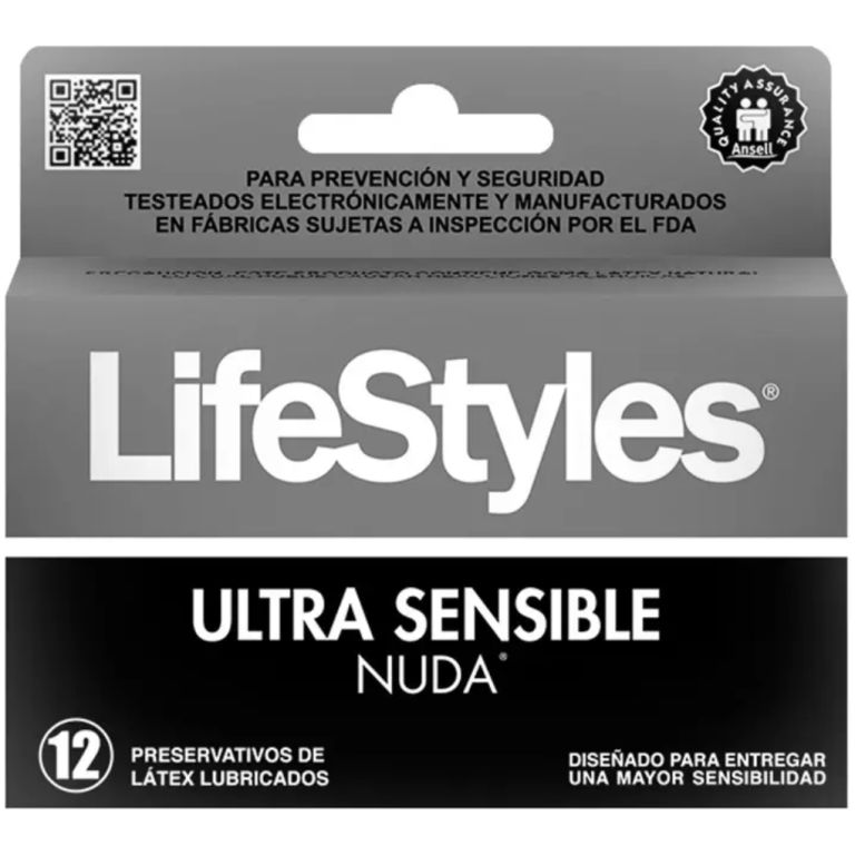 Lifestyles Ultra Sensible Nuda Condones Preservativos 12 un