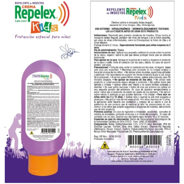 repelex kids crema repelente de insectos hipoalergenico 80 g