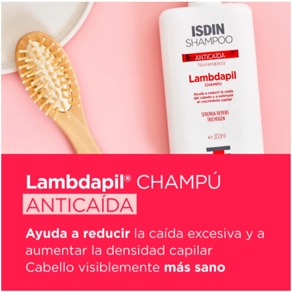 Shampoo Isdin Lambdapil Anticaida Botella De 200Ml - Imagen 3