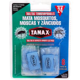 Tanax Mata Mosquitos Moscas y Zancudos 24 Tabletas