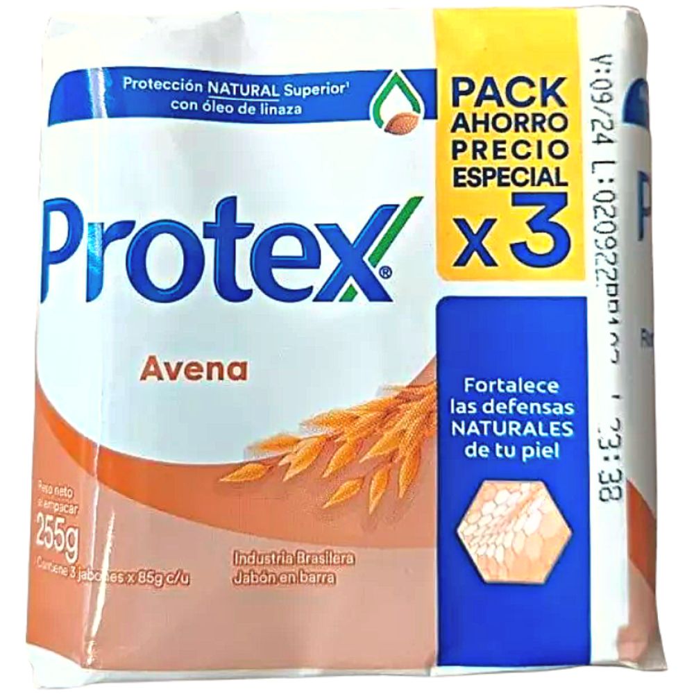 Protex Pack 03 Jabon En Barra Avena 85G C/U