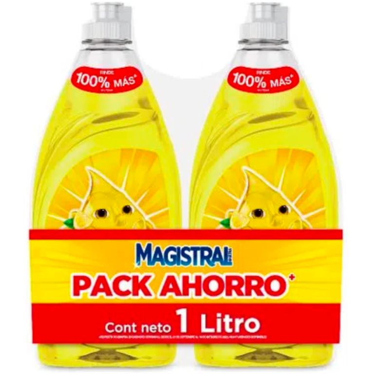 Pack 2 Magistral Lavalozas Concentrado Ultra Limón 500ml