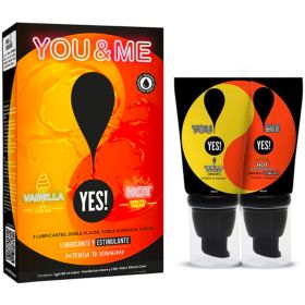 Pack Lubricante Yes You and Me Hot 40 ml + Vanilla 40 ml