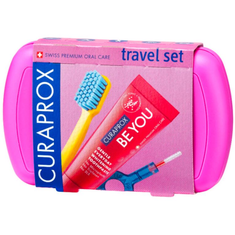Curaprox Set De Viaje Color Rosado