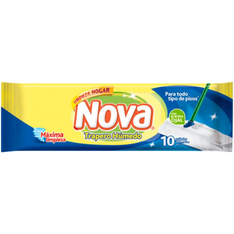 Nova Trapero Humedo Todo Tipo de Pisos 10 unidades