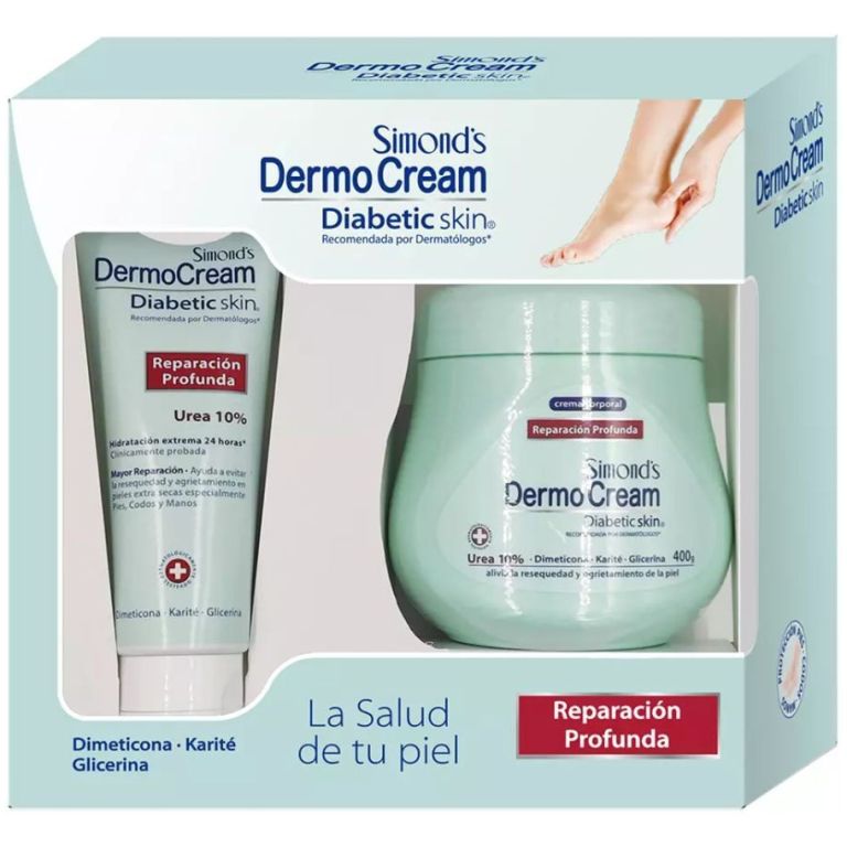 Pack Simonds Dermocream Crema Diabetic Skin 400 g + 80 ml