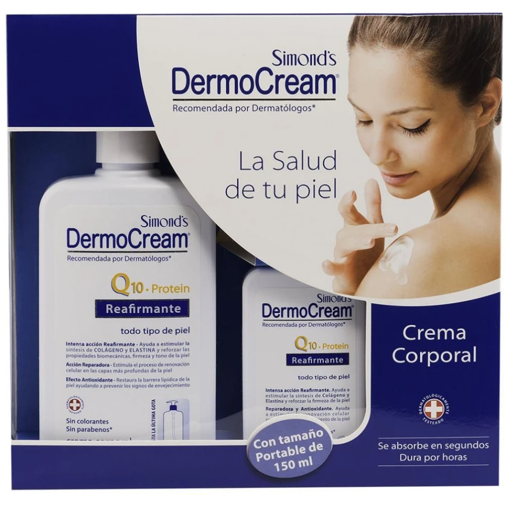 Pack Simonds Dermocream Crema Reafirmante Q10 400 + 150Ml - Imagen 1