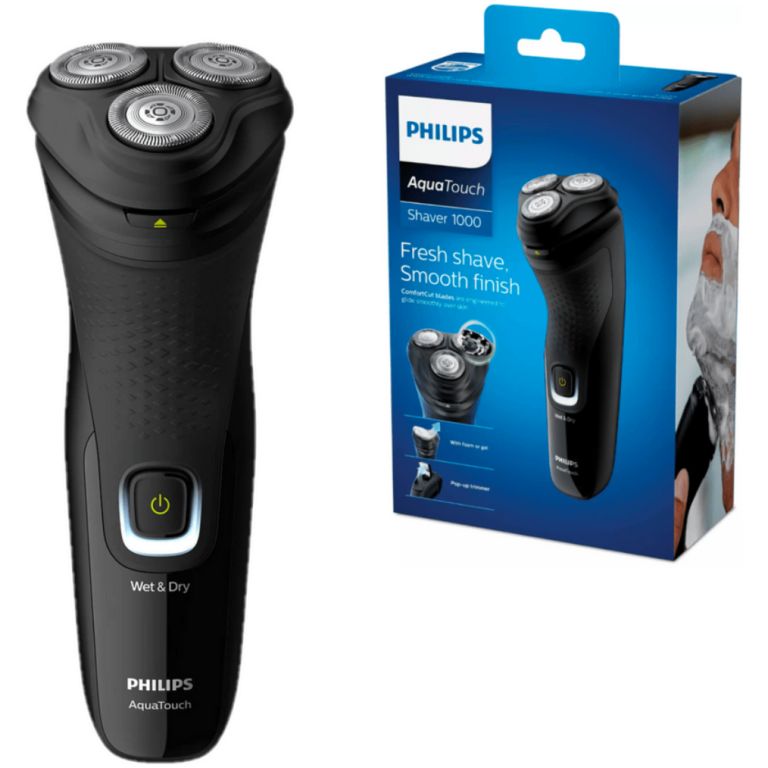 philips afeitadora en seco y húmedo aquatouch 1000 s1223/41