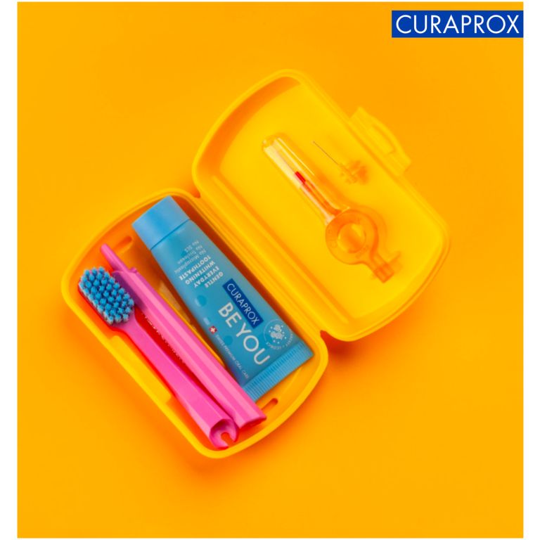 curaprox set de viaje color amarillo