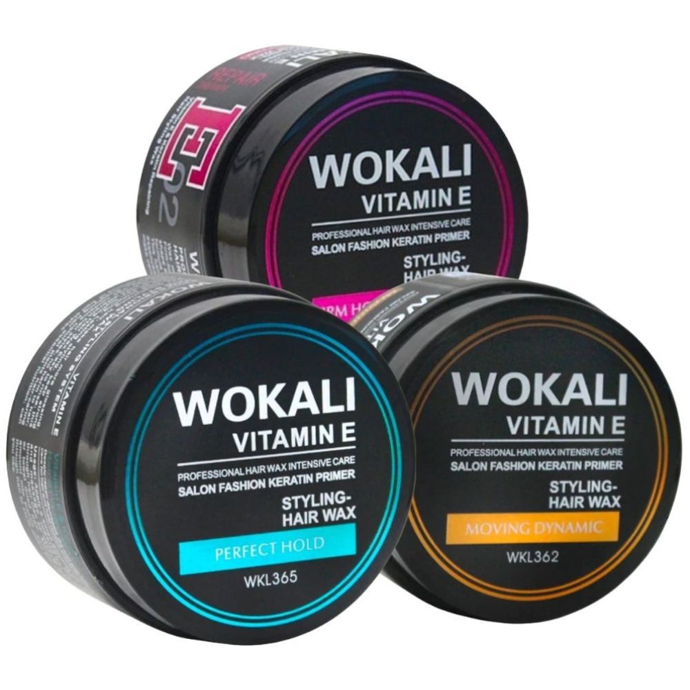 Pack 03 Wokali Cera Moldeadora Cabello 150G C/U