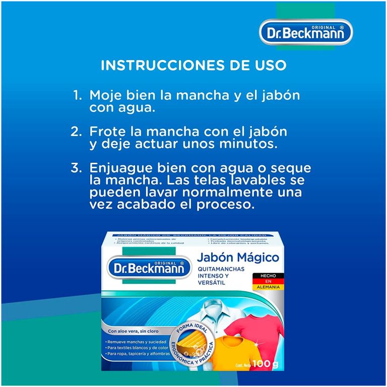 Dr. Beckmann Jabon Magico Quitamanchas Intenso 100 G Perfumeria Milagros