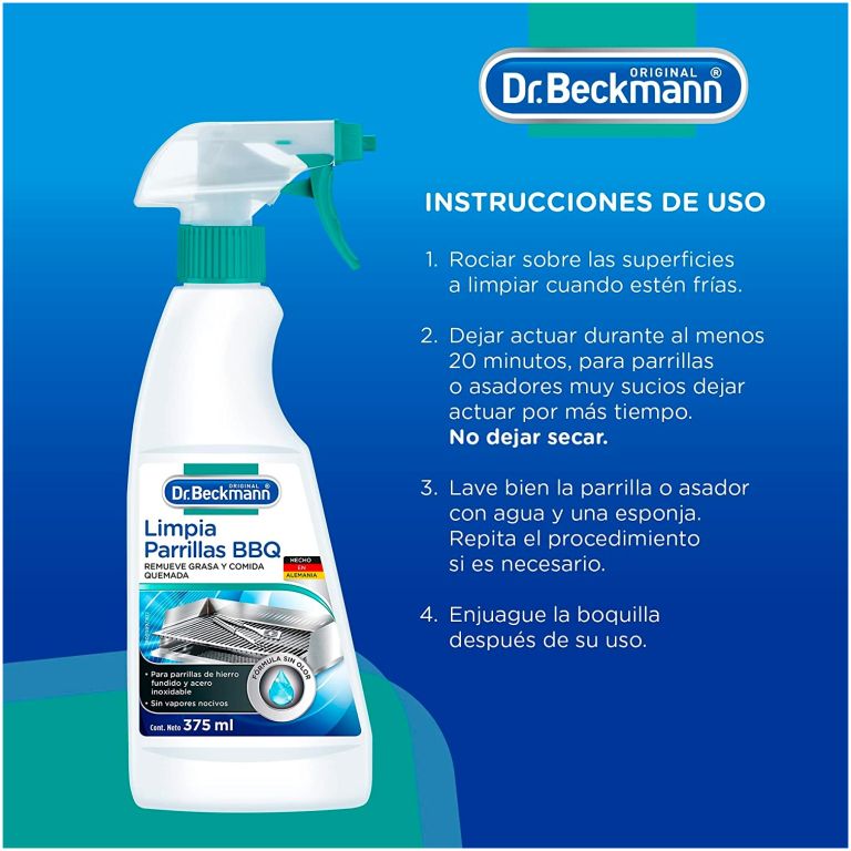 dr. beckmann limpia parrillas bbq 375 ml