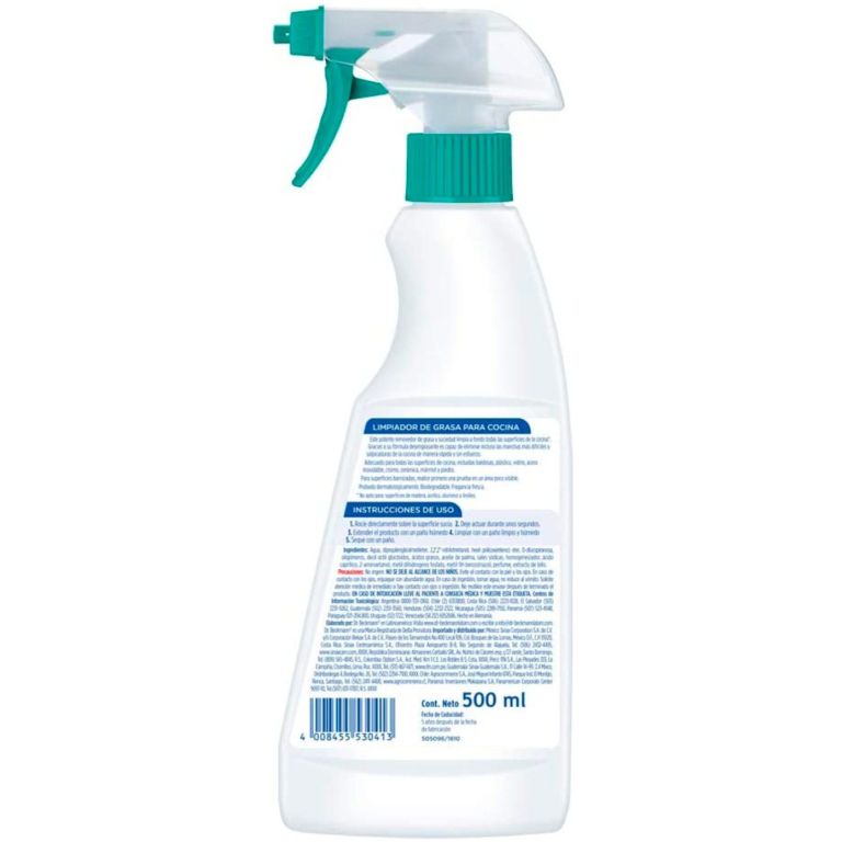 dr. beckmann limpiador de grasa para cocina 500 ml