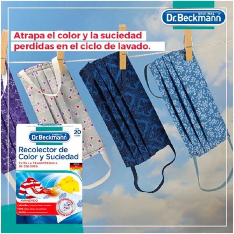 dr. beckmann recolector de color y suciedad 20 toallitas