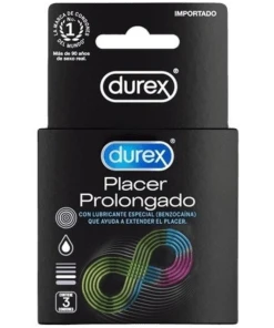 Durex Placer Prolongado Condones Preservativos 3 Unidades