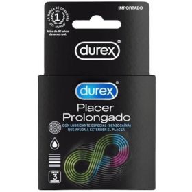 Durex Placer Prolongado Condones Preservativos 3 Unidades