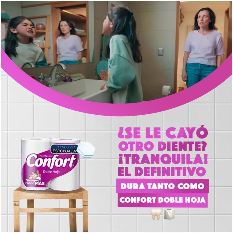 papel higiénico confort doble hoja 50 m 4 un.