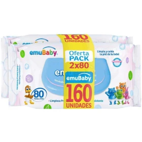 Toallitas Húmedas Emubaby Hipoalergénicas 2 X 80 c/u