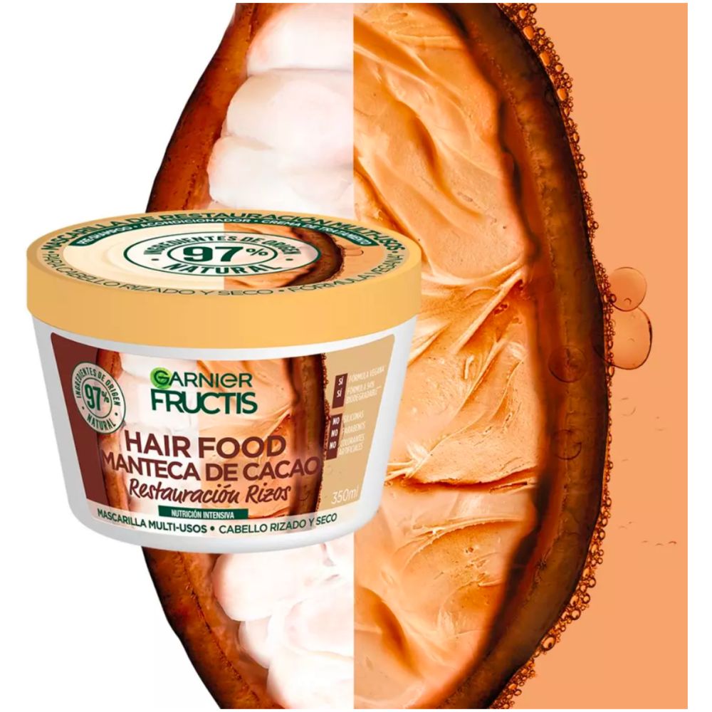 Mascarilla Fructis Hair Food Manteca De Cacao 350 Ml - Imagen 3