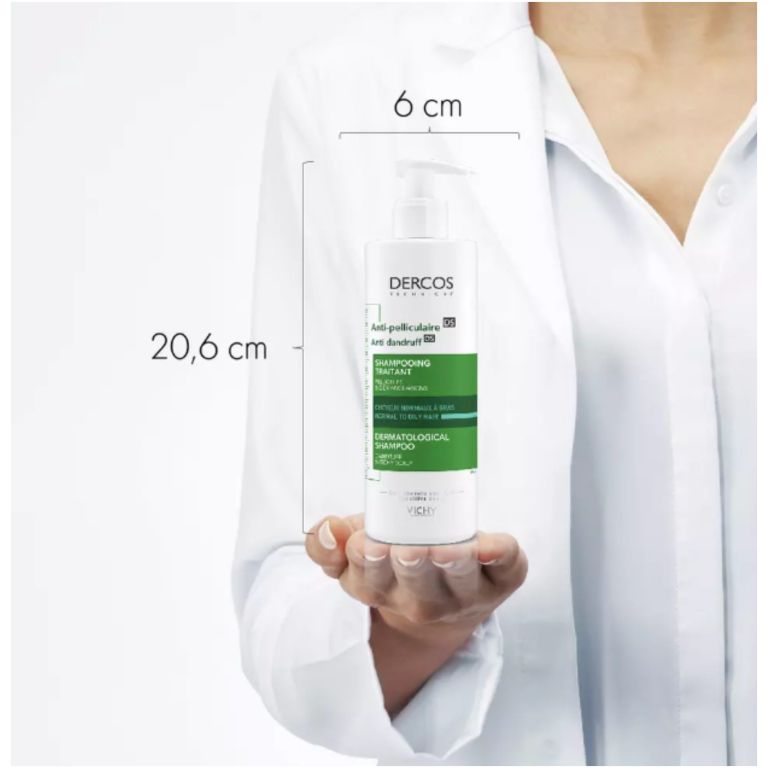 vichy dercos shampoo anti-caspa cabello graso 390 ml