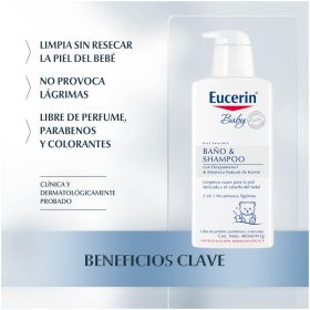 Eucerin Baby Baño y Shampoo 400 mL