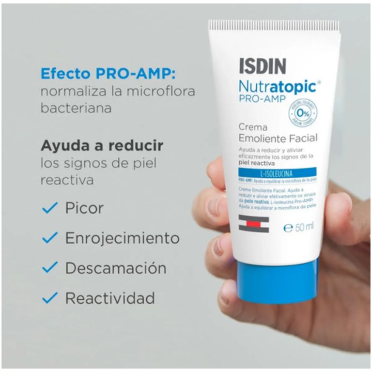 isdin nutratopic pro-amp crema facial piel atopica 50ml