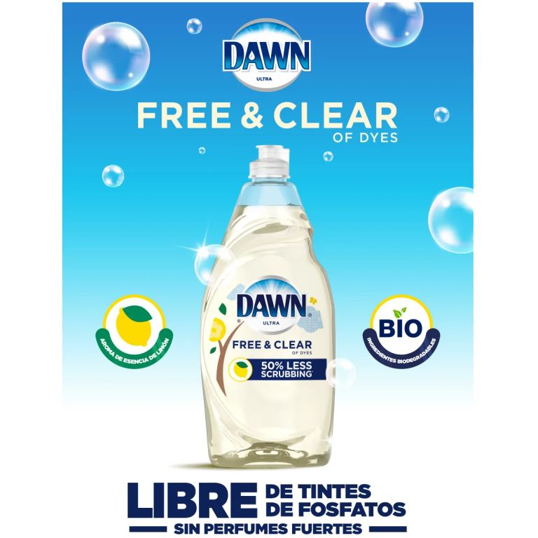dawn ultra lavalozas free and clear lemon 709 ml