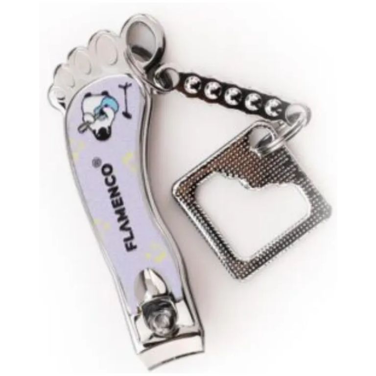 flamenco cortauñas pequeño metalico profesional con diseño