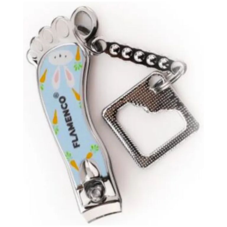flamenco cortauñas pequeño metalico profesional con diseño