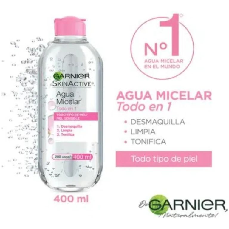 garnier skin active agua micelar todo en uno 400 ml