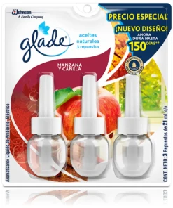 Glade Aceites Naturales Manzana Canela Repuesto 21ml 3u