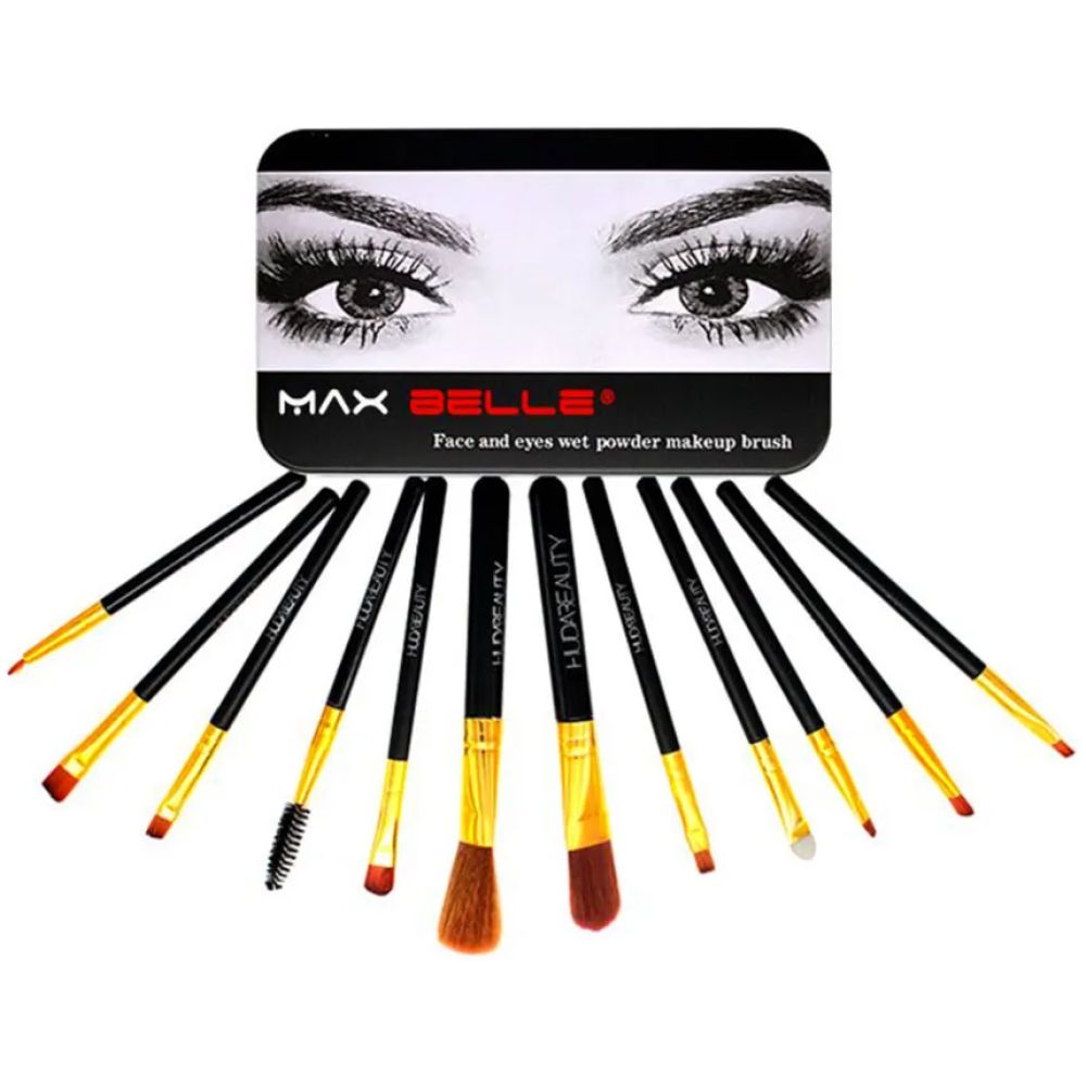 Maxbelleza Set De Brochas Ojos Y Rostro 12 U