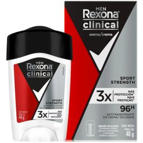 Men Rexona Clinical Antitranspirante Crema Sport Strength 48g