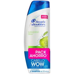 Pack Head & Shoulders 2 Shampoo Manzana Fresh 375ml cu